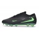 Chaussures Nike Phantom 6 Elite Low FG Noir Vert Illusion