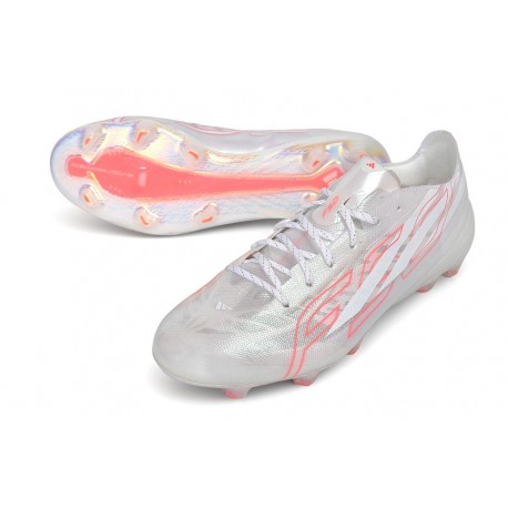 Chaussuresa de Foot adidas F50 Hyperfast EVO FG Blanc Rose