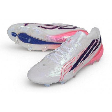 Chaussuresa de Foot adidas F50 Hyperfast EVO FG Blanc Noir Rose