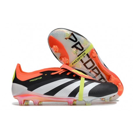 adidas Predator Elite Tongue FG Noir Banc Rouge Solaire
