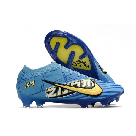 Nike Zoom Mercurial Vapor 15 Elite FG X Mbappe Bleu Baltique Blanc