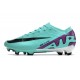 Nike Zoom Mercurial Vapor 15 Elite FG Cyan Violet Noir