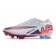 Nike Mercurial Vapor XV Elite FG Crampons Blanc Rose Bleu