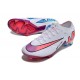 Nike Mercurial Vapor XV Elite FG Crampons Blanc Rose Bleu