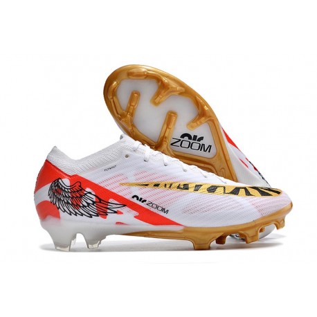 Nike Mercurial Vapor XV Elite FG Crampons Blanc Rouge Or