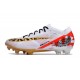 Nike Mercurial Vapor XV Elite FG Crampons Blanc Rouge Or
