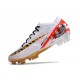 Nike Mercurial Vapor XV Elite FG Crampons Blanc Rouge Or