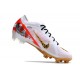 Nike Mercurial Vapor XV Elite FG Crampons Blanc Rouge Or