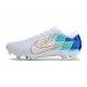 Nike Mercurial Vapor XV Elite FG Crampons Blanc Bleu Or