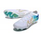 Nike Mercurial Vapor XV Elite FG Crampons Blanc Bleu Or