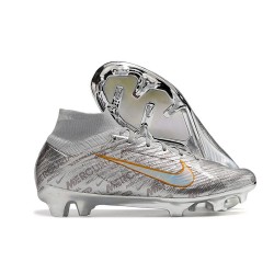 Nike Mercurial Superfly 9 Elite FG Argent Métallique