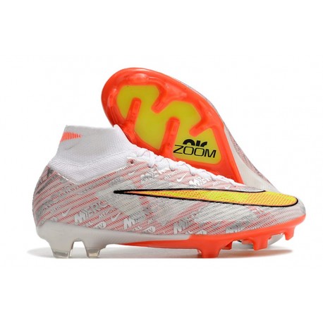 Nike Mercurial Superfly 9 Elite FG Blanc Argent Jaune